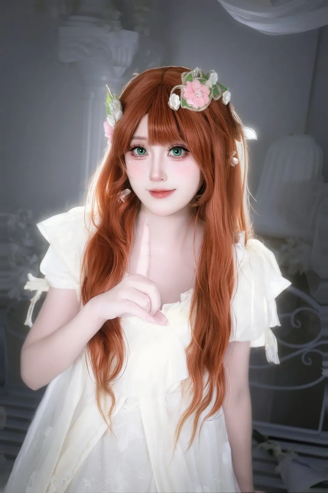 2D, cosplay, Identity V, Eurydice cosplay, pure white fairy tale style