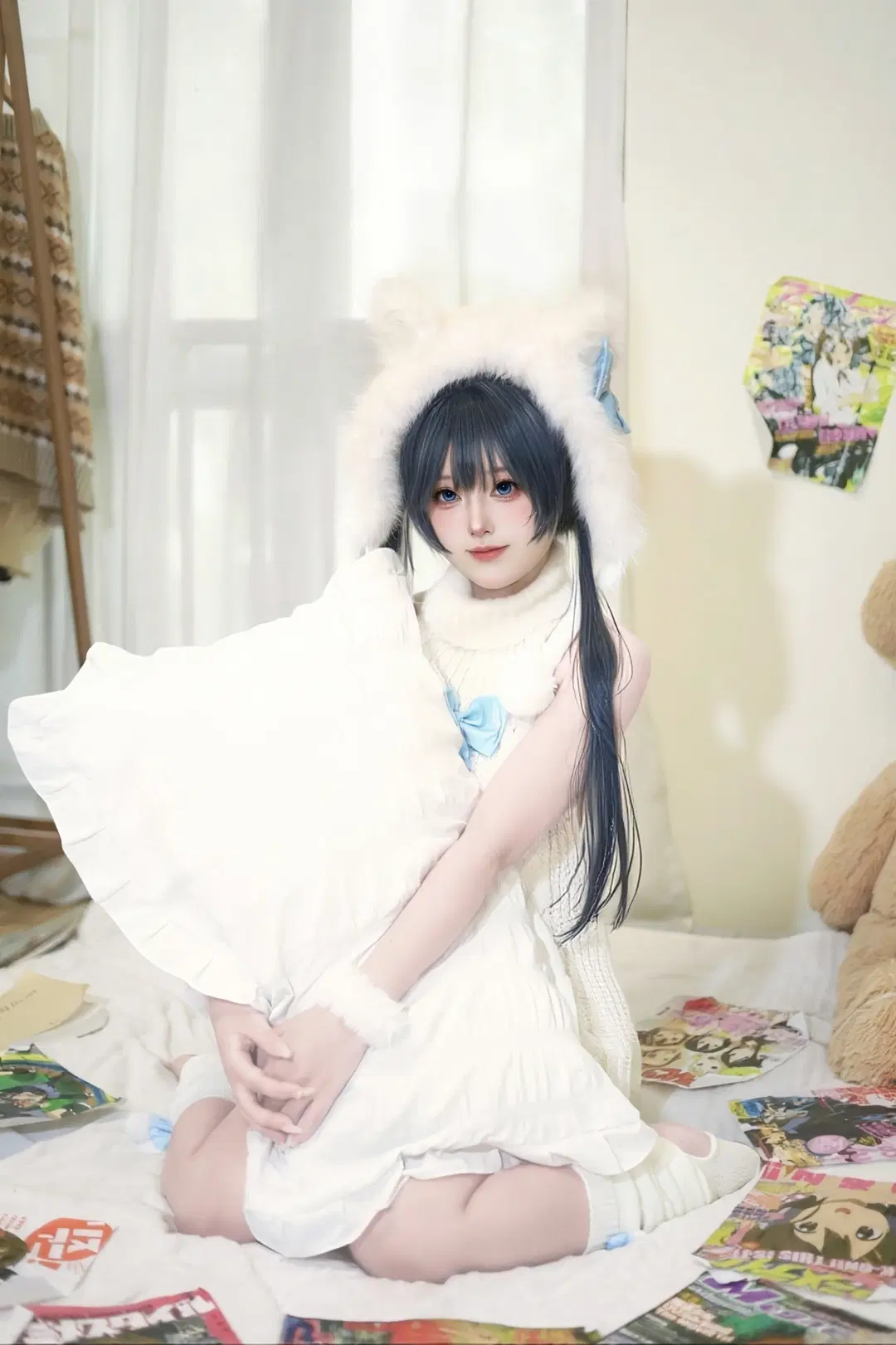 【龙华妃咲cos】毛绒绒的居家感，蔚蓝档案妃咲登场 - 坑坑不坑 - 第2张