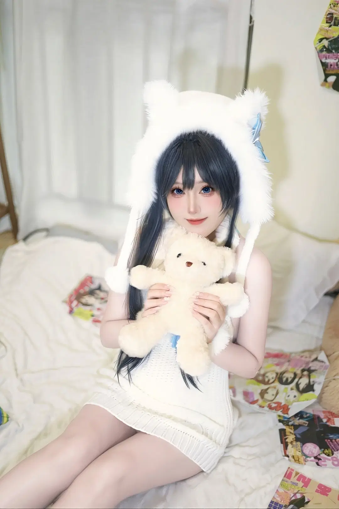 【龙华妃咲cos】毛绒绒的居家感，蔚蓝档案妃咲登场 - 坑坑不坑 - 第4张