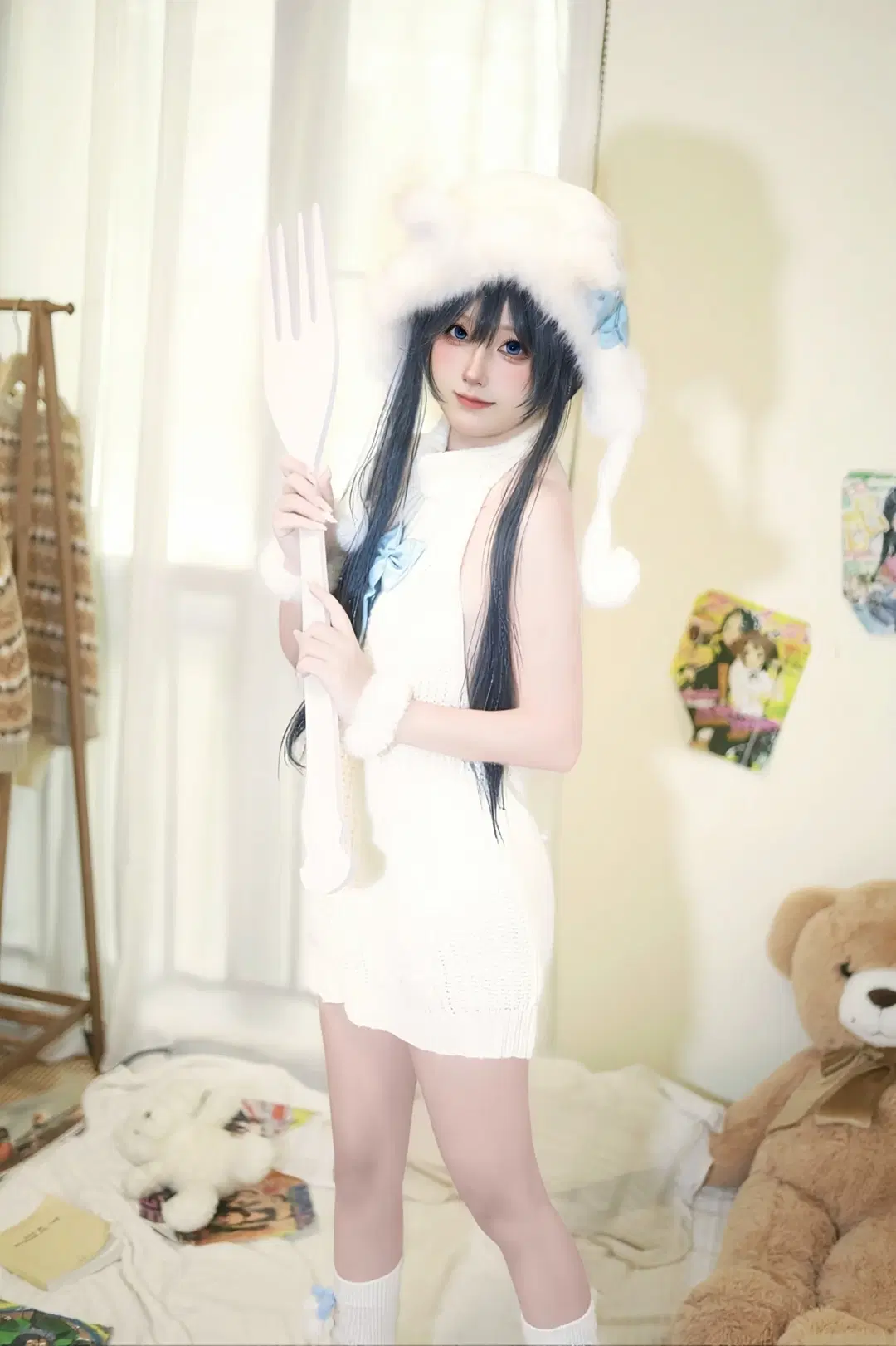 【竜華キサキ コスプレ】『ブルーアーカイブ』おうち時間パジャマ風の撮影記録 - 坑坑不坑 - 3枚目