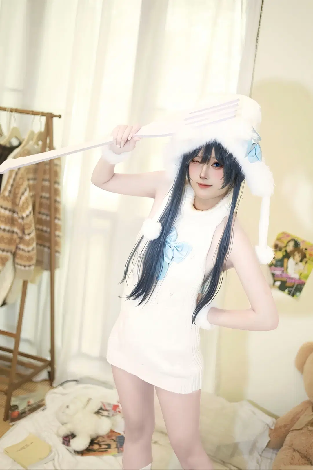 【竜華キサキ コスプレ】『ブルーアーカイブ』おうち時間パジャマ風の撮影記録 - 坑坑不坑 - 4枚目
