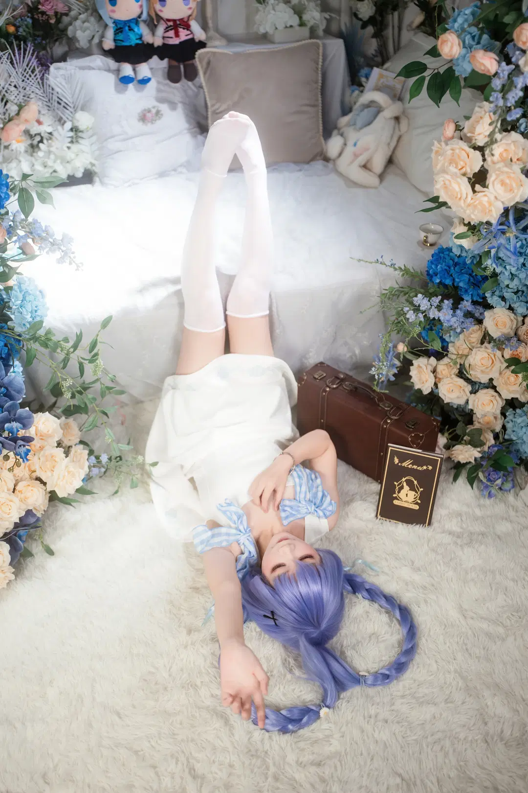 cosplay, 棚拍, 白丝, 香风智乃cos, 请问您今天要来点兔子吗？