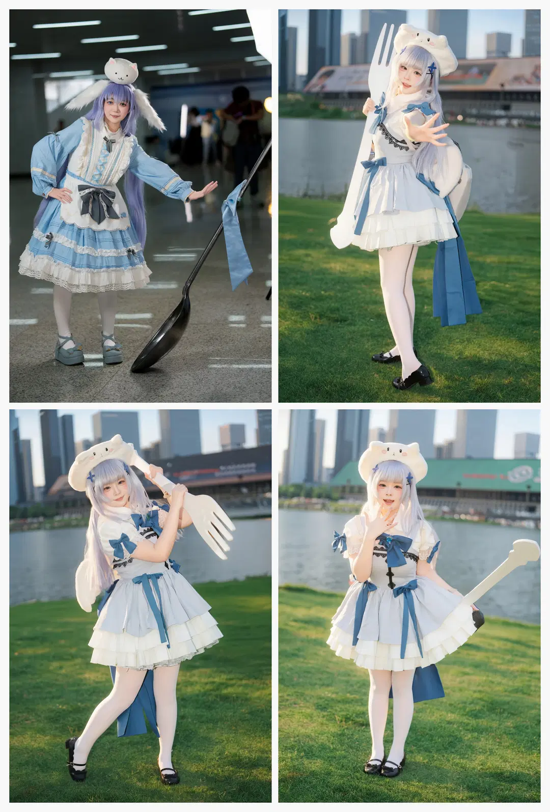 【香風智乃cos】點兔超大餐具動作姿勢全解析 - 喵蛋poi - 第2張
