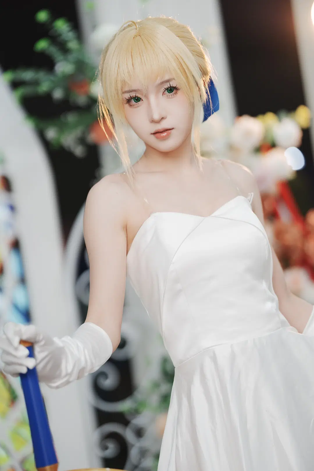 【SABER cos】BW漫展白裙造型，佳能M5的FL2原图直出记录 - 喵蛋poi - 第5张