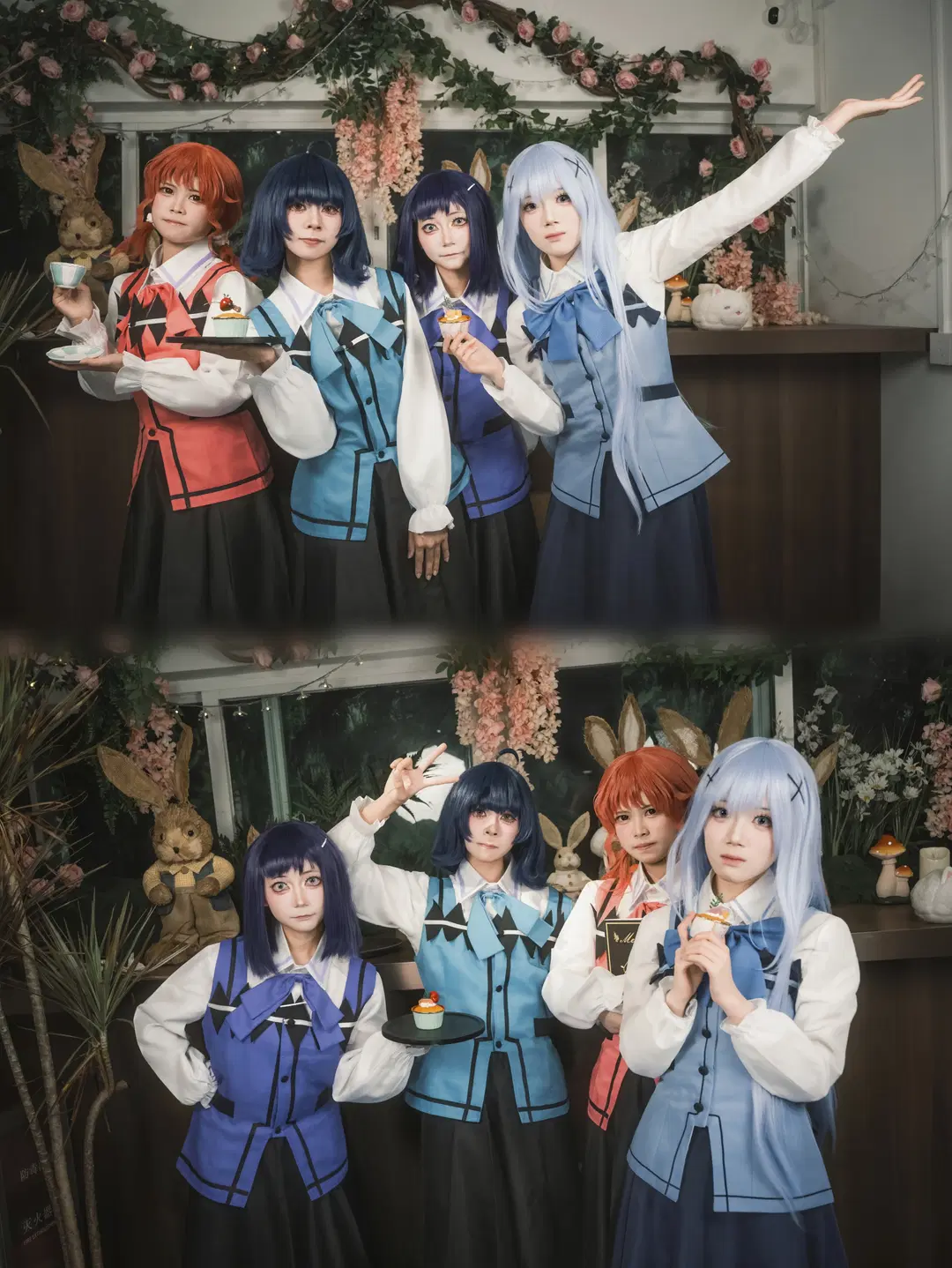 【點兔cos】智乃、麻耶、奈津惠與冬優的復古兔子茶會團片 - 喵蛋poi - 第2張