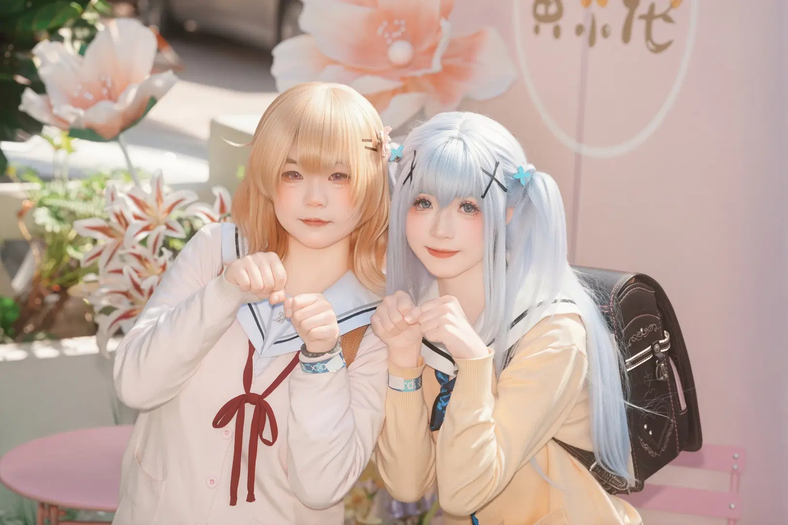【Hoto Kokoa cosplay】Is the Order a Rabbit? Sailor Uniform Duo Park Date by 喵蛋poi - Image 3