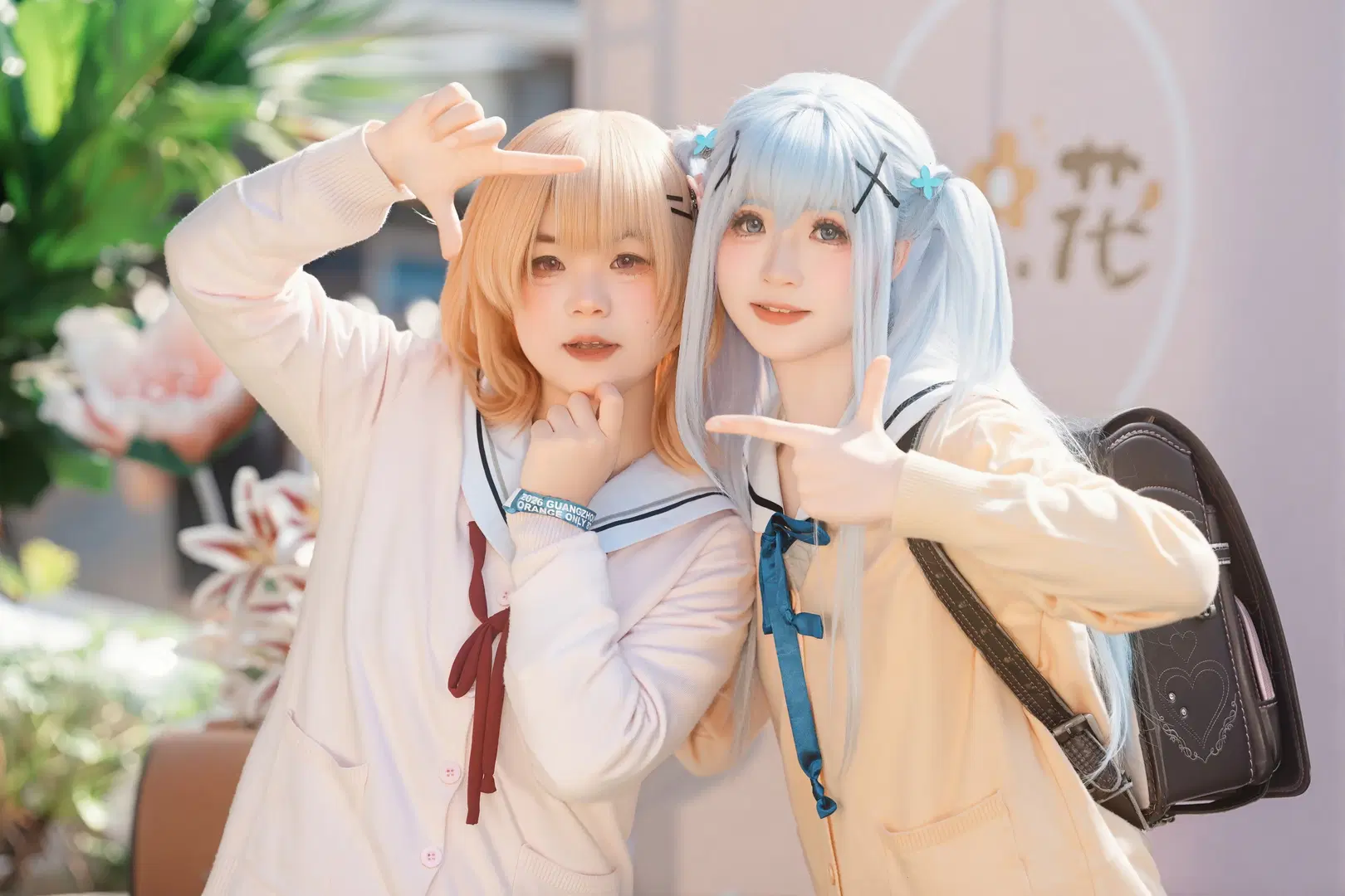 【Hoto Kokoa cosplay】Is the Order a Rabbit? Sailor Uniform Duo Park Date by 喵蛋poi - Image 4