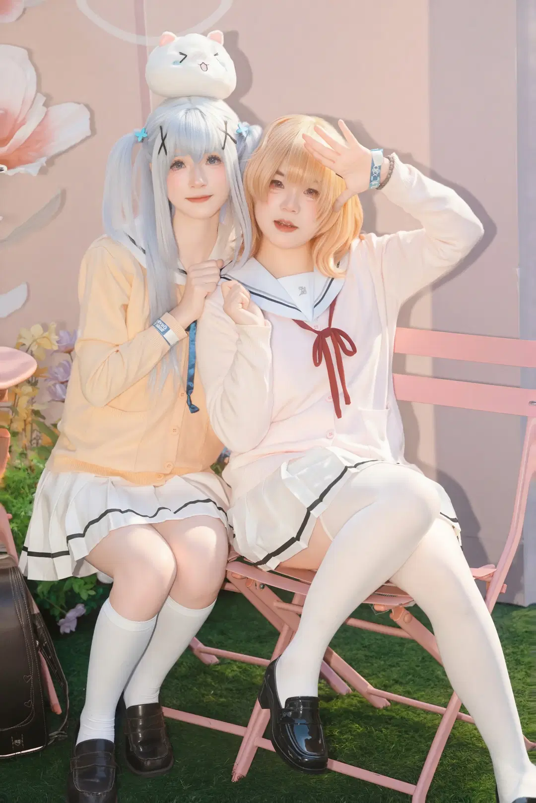 【Hoto Kokoa cosplay】Is the Order a Rabbit? Sailor Uniform Duo Park Date by 喵蛋poi - Image 6