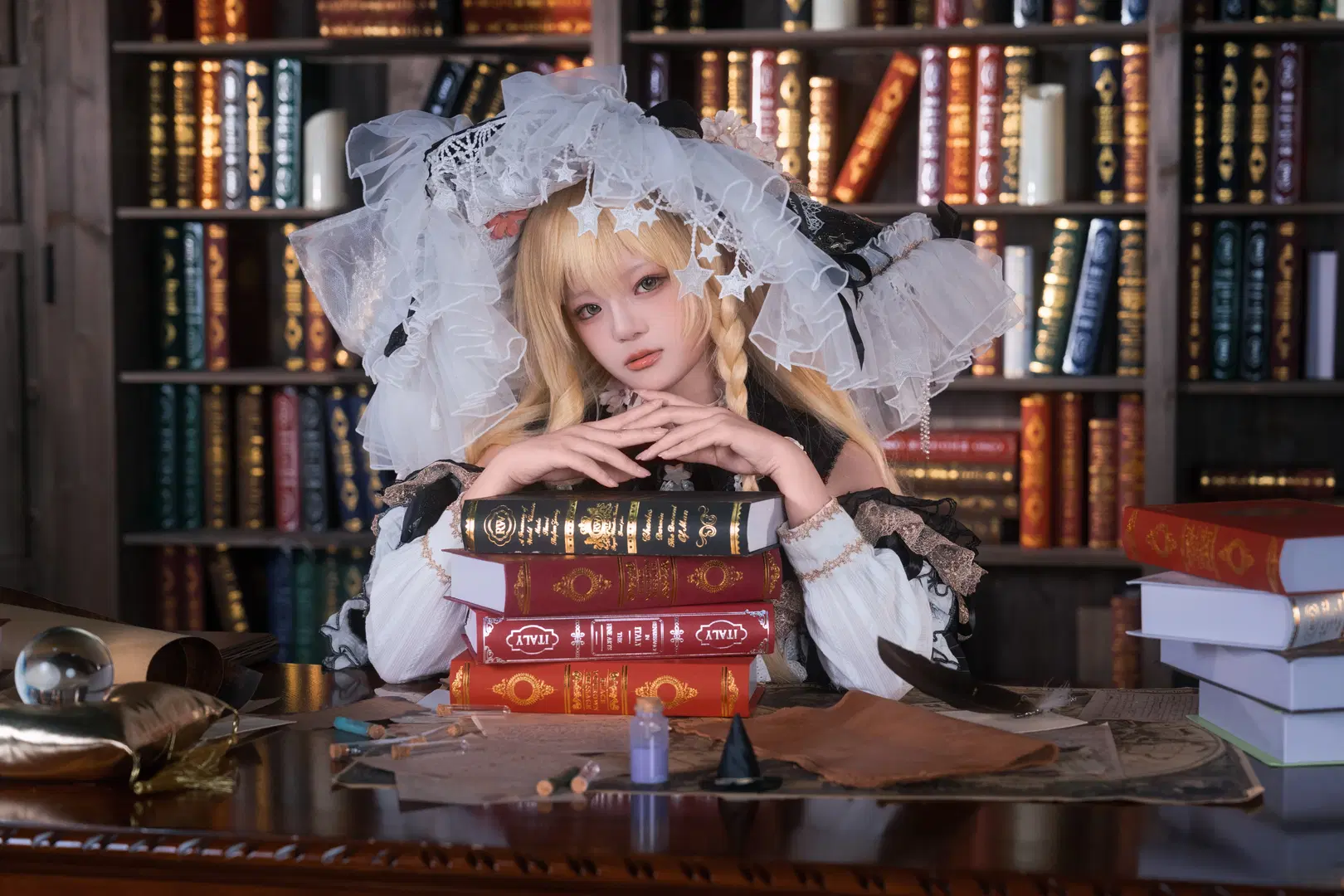 【霧雨魔理沙 コスプレ】東方Project 魔法図書館の真夜中の探訪 - 喵蛋poi - 6枚目