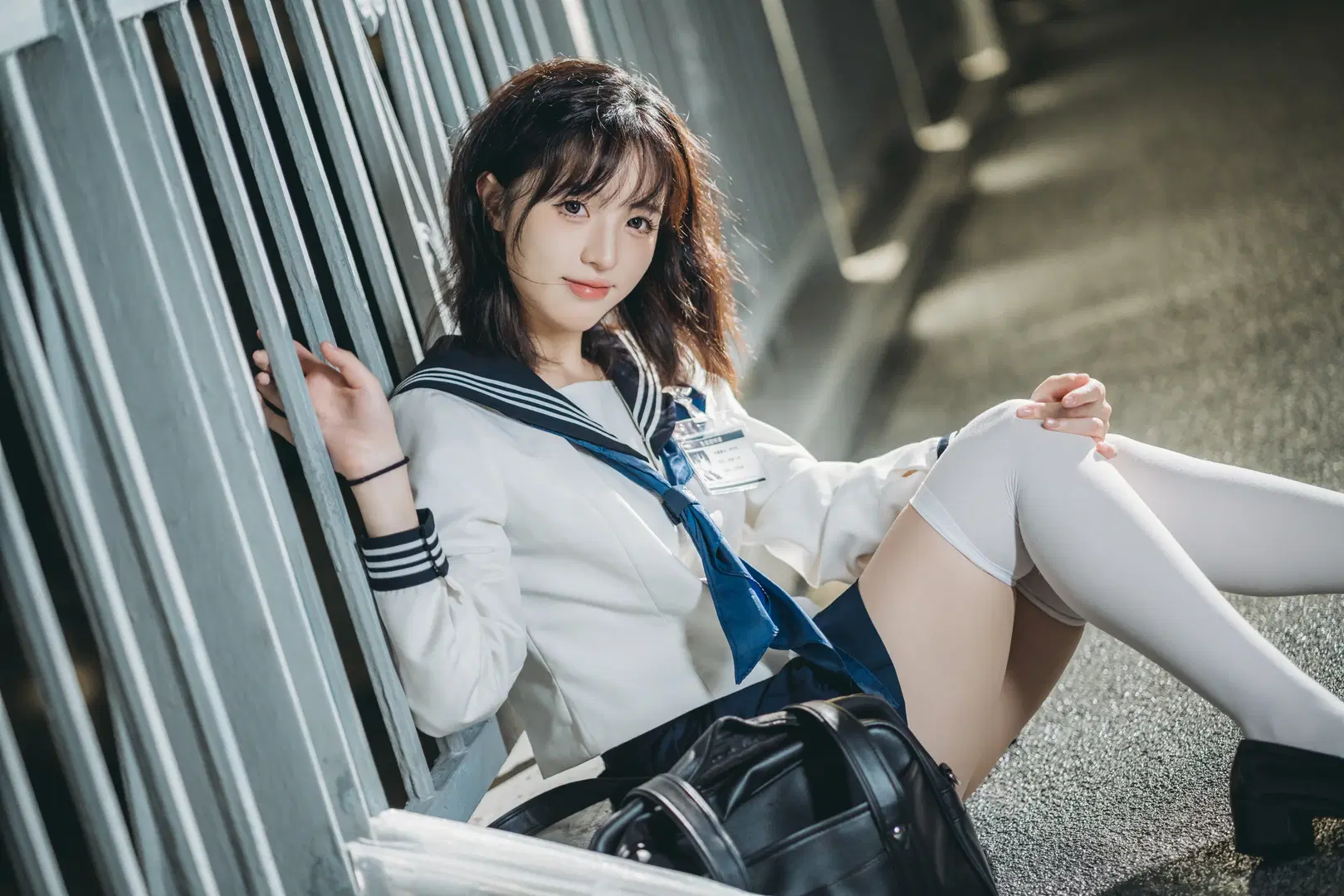 雨夜街頭，這套JK制服與透明傘的夜景記錄 - 吶魄罗 - 第11張