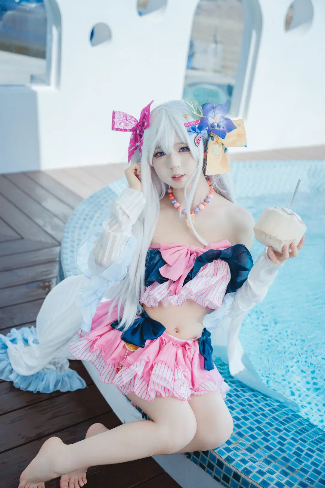 【水梓cos】碧蓝档案白洲梓的夏日泳池清凉记录 - 吶魄罗 - 第4张