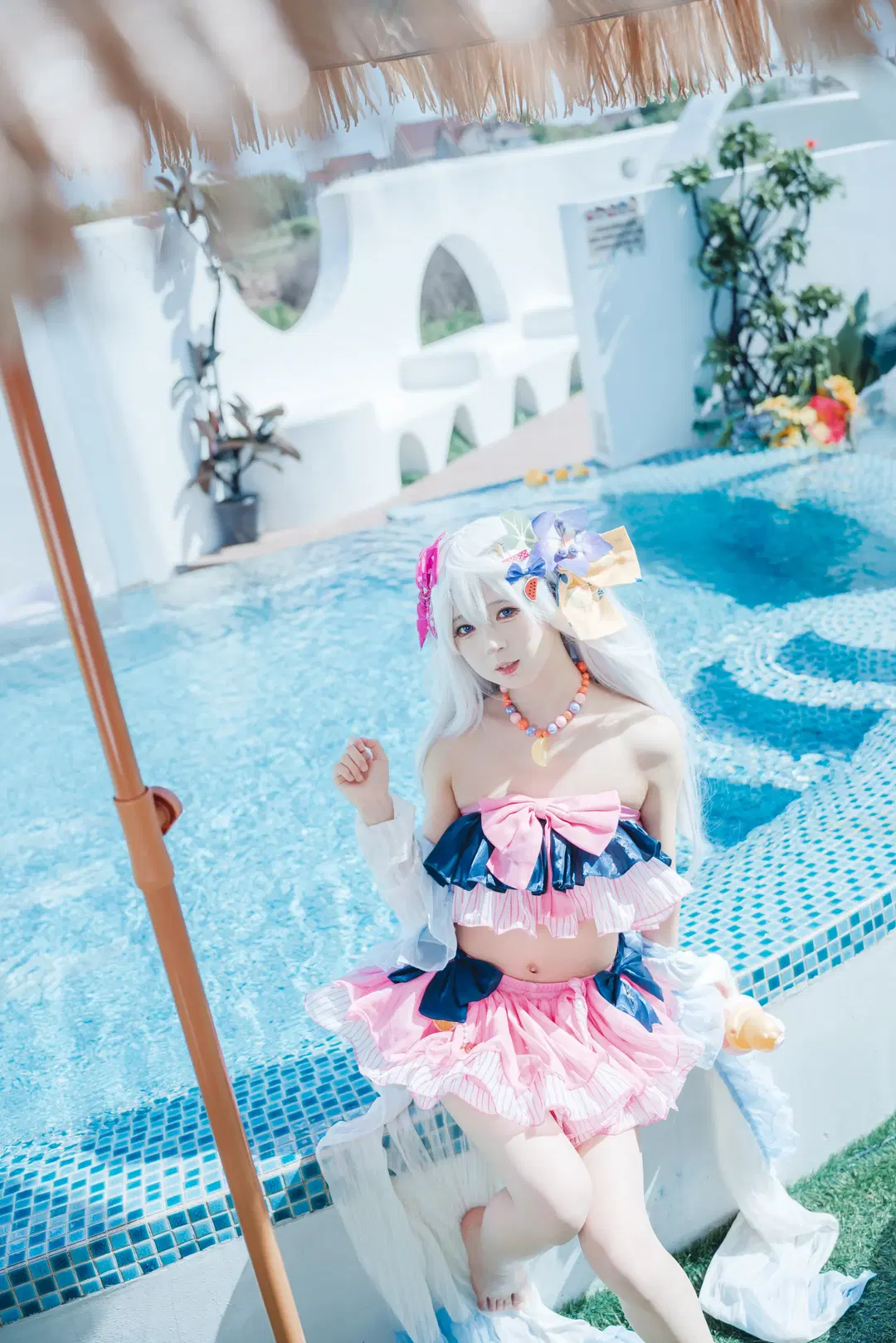 【水梓cos】碧蓝档案白洲梓的夏日泳池清凉记录 - 吶魄罗 - 第6张