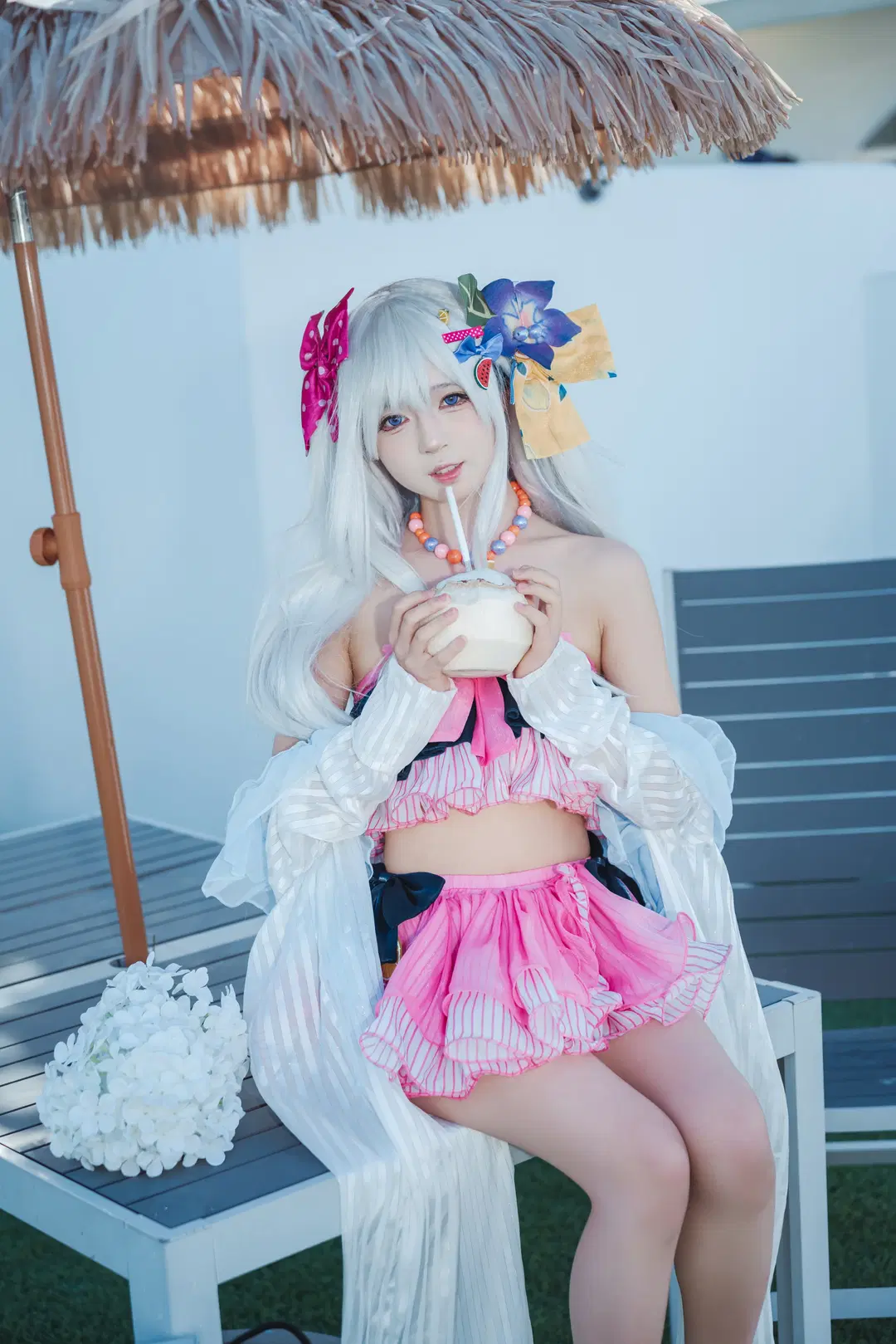 【白洲梓cos】碧蓝档案水着 夏日海滩边的小憩 - 吶魄罗 - 第7张