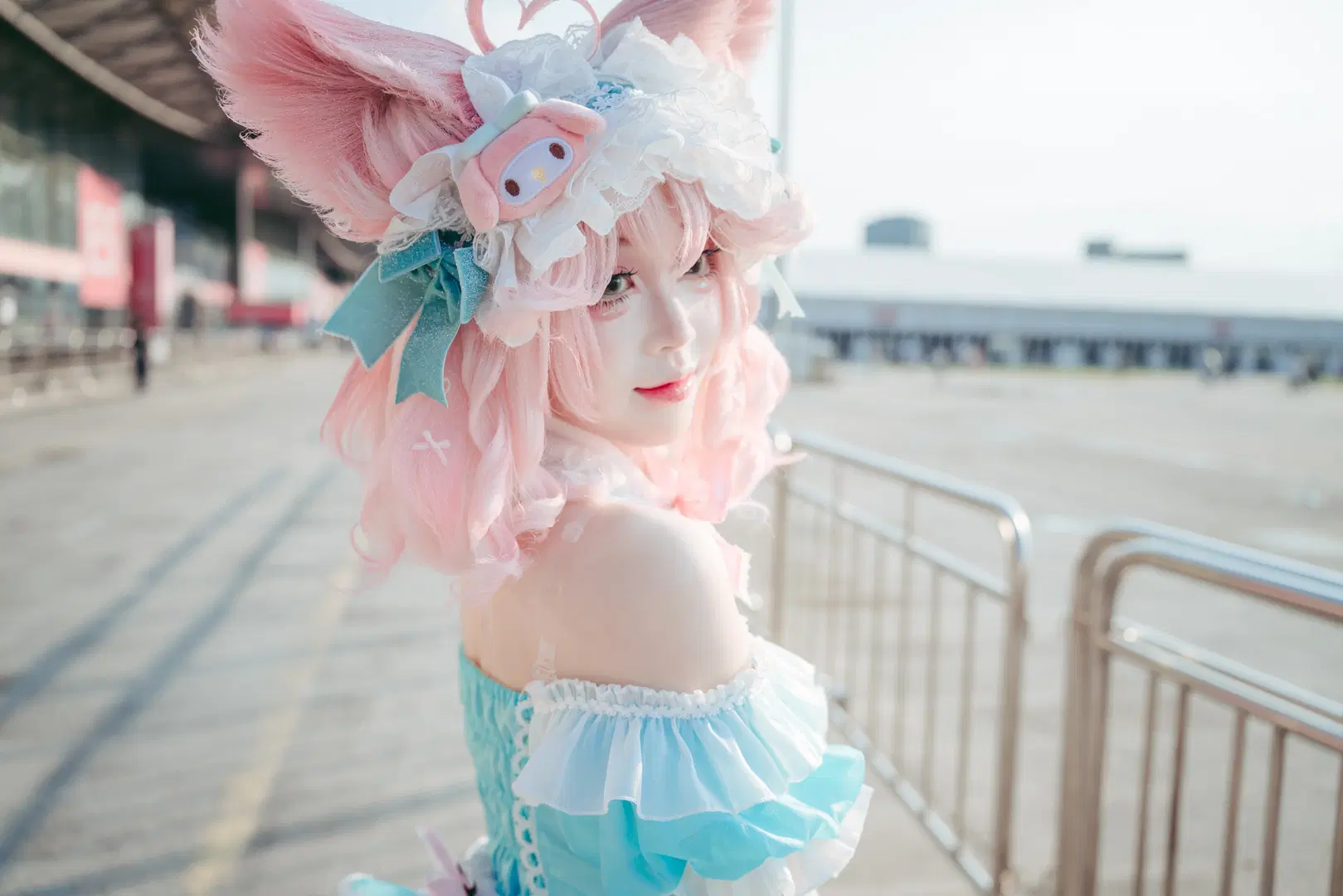 Convention photos, Honor of Kings, White stockings, Daji cosplay, Convention location photography