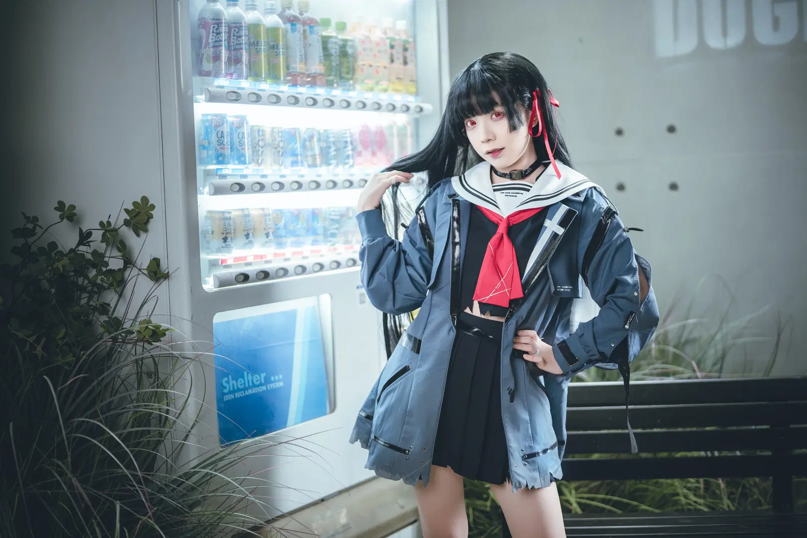 [Chisa cosplay] Wuthering Waves: An Urban Street Combat Chronicle of a Long Straight Black Hair JK by 吶魄罗 - Image 2