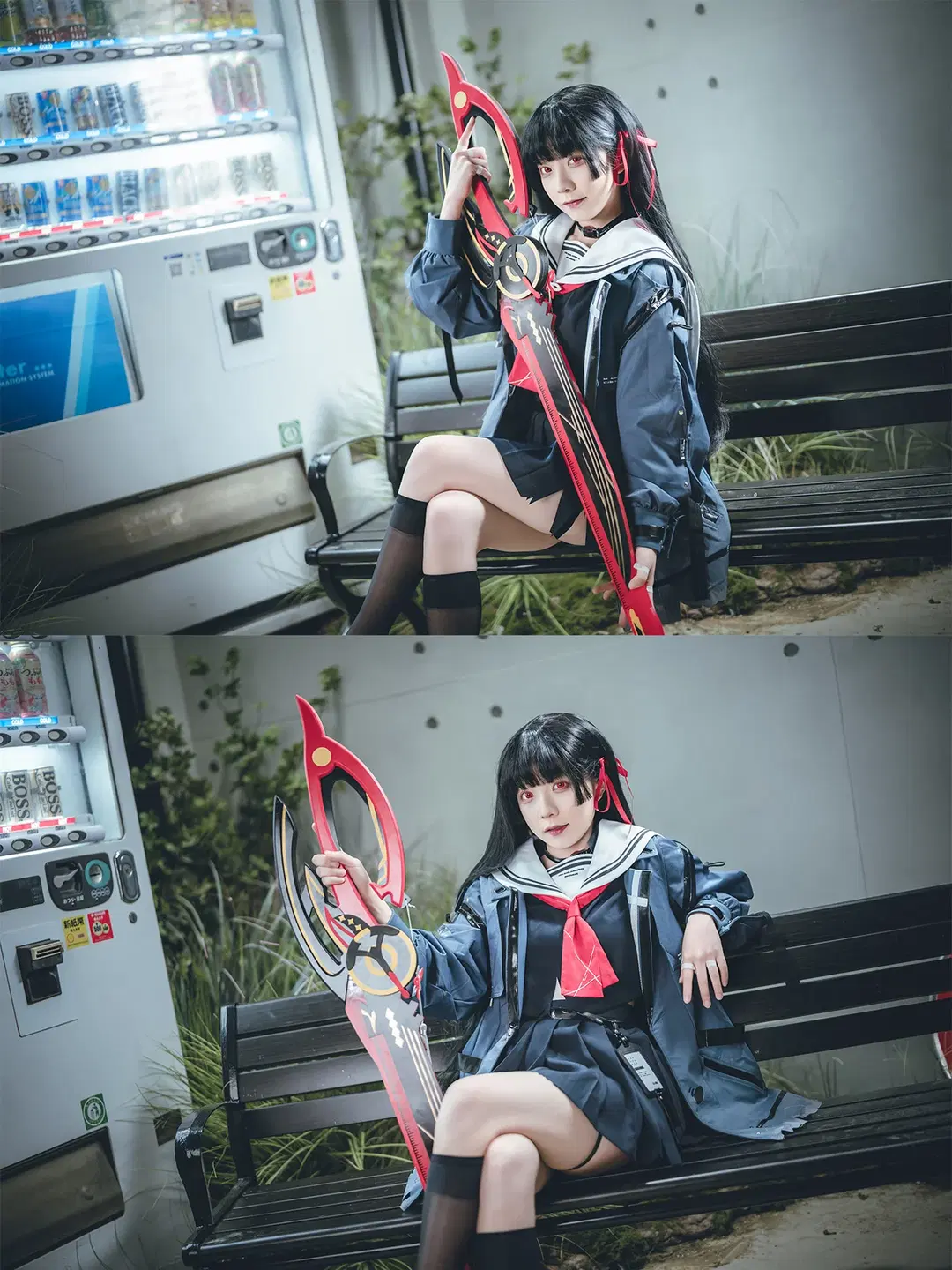[Chisa cosplay] Wuthering Waves: An Urban Street Combat Chronicle of a Long Straight Black Hair JK by 吶魄罗 - Image 4
