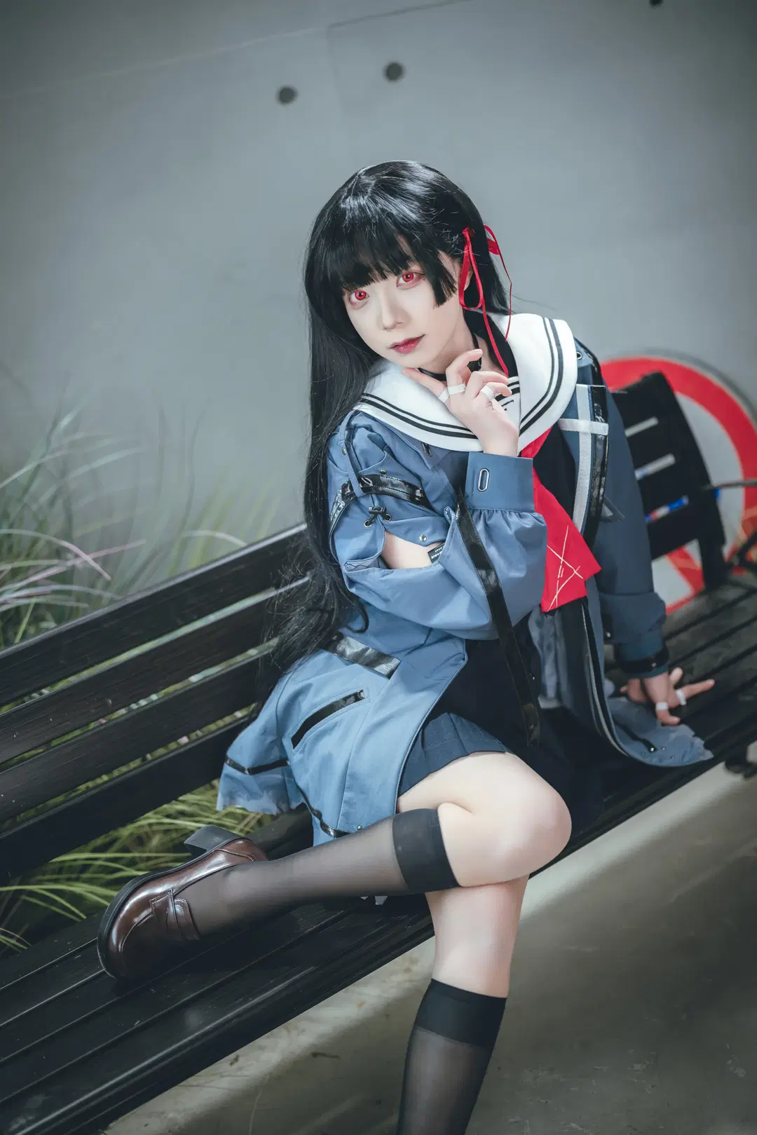 [Chisa cosplay] Wuthering Waves: An Urban Street Combat Chronicle of a Long Straight Black Hair JK by 吶魄罗 - Image 8