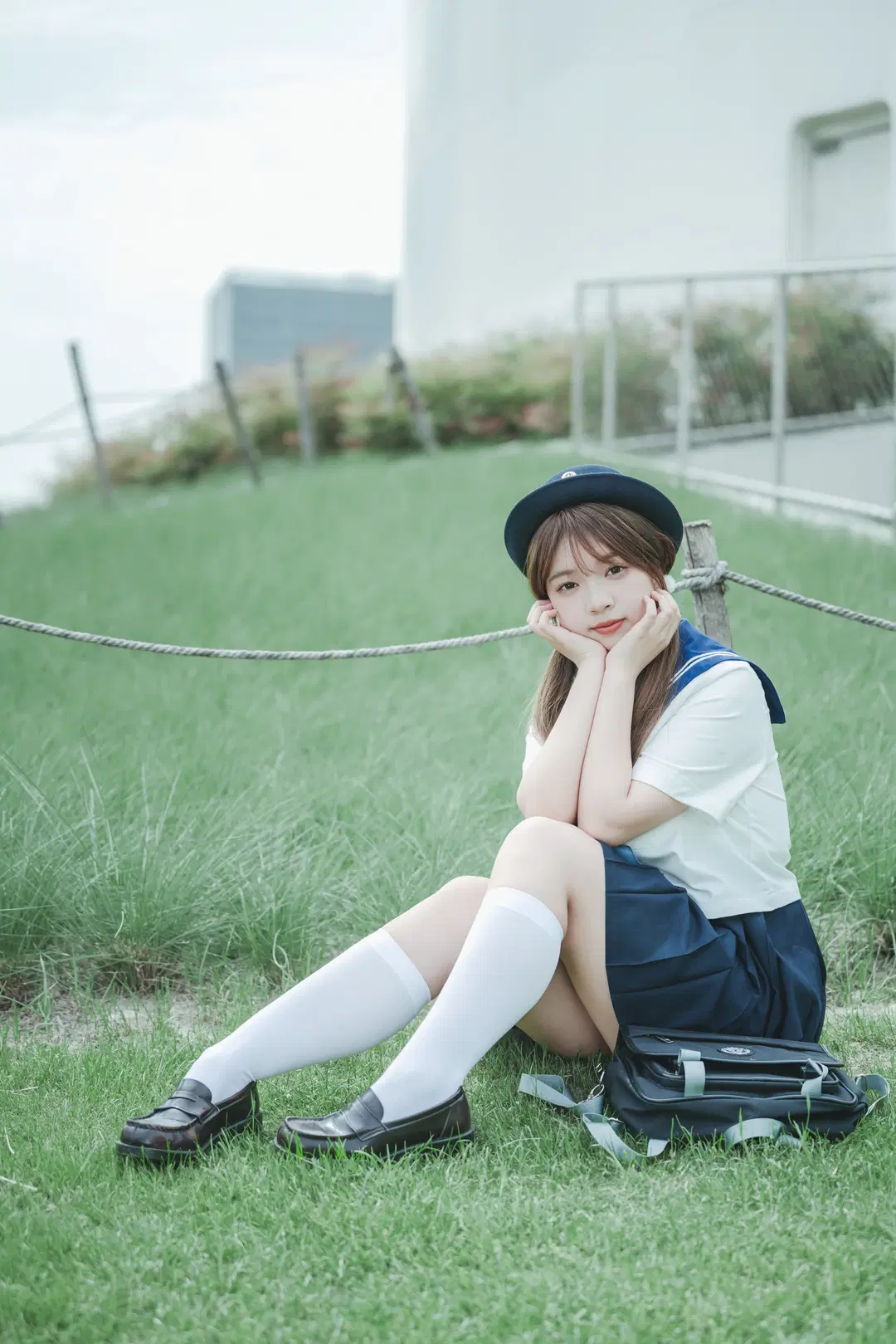 サマーフィルム 草原で紡ぐJK制服ポートレート - 吶魄罗 - 10枚目