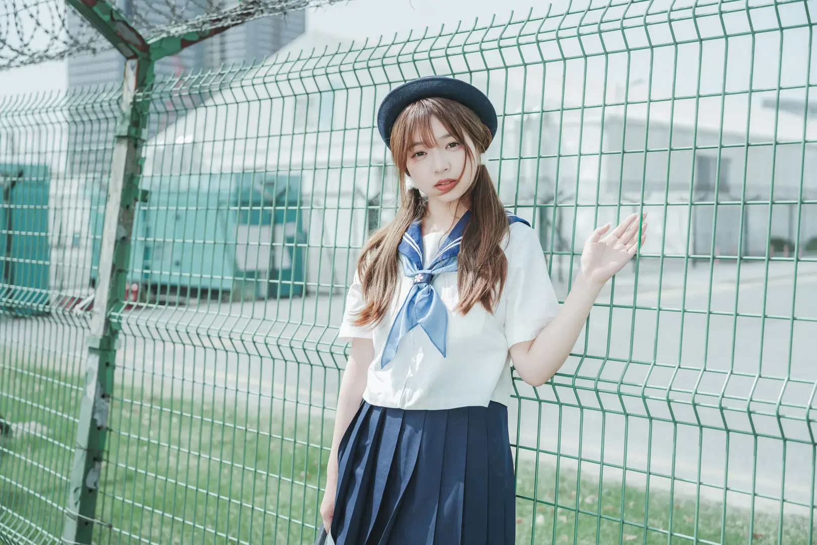 サマーフィルム 草原で紡ぐJK制服ポートレート - 吶魄罗 - 2枚目