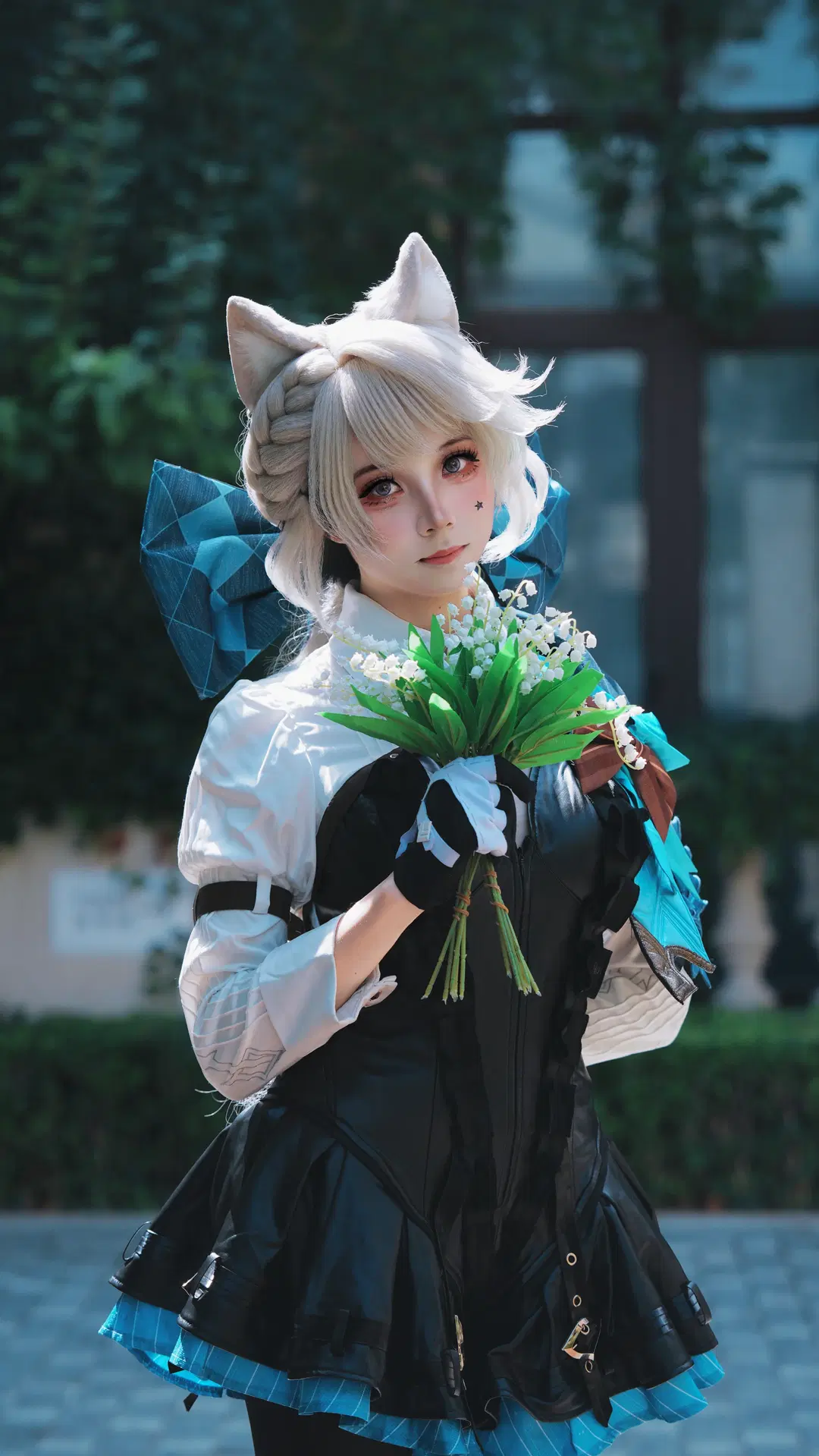 【琳妮特cos】原神猫耳少女的铃兰花束拍摄记录 - 挽穗 - 第4张