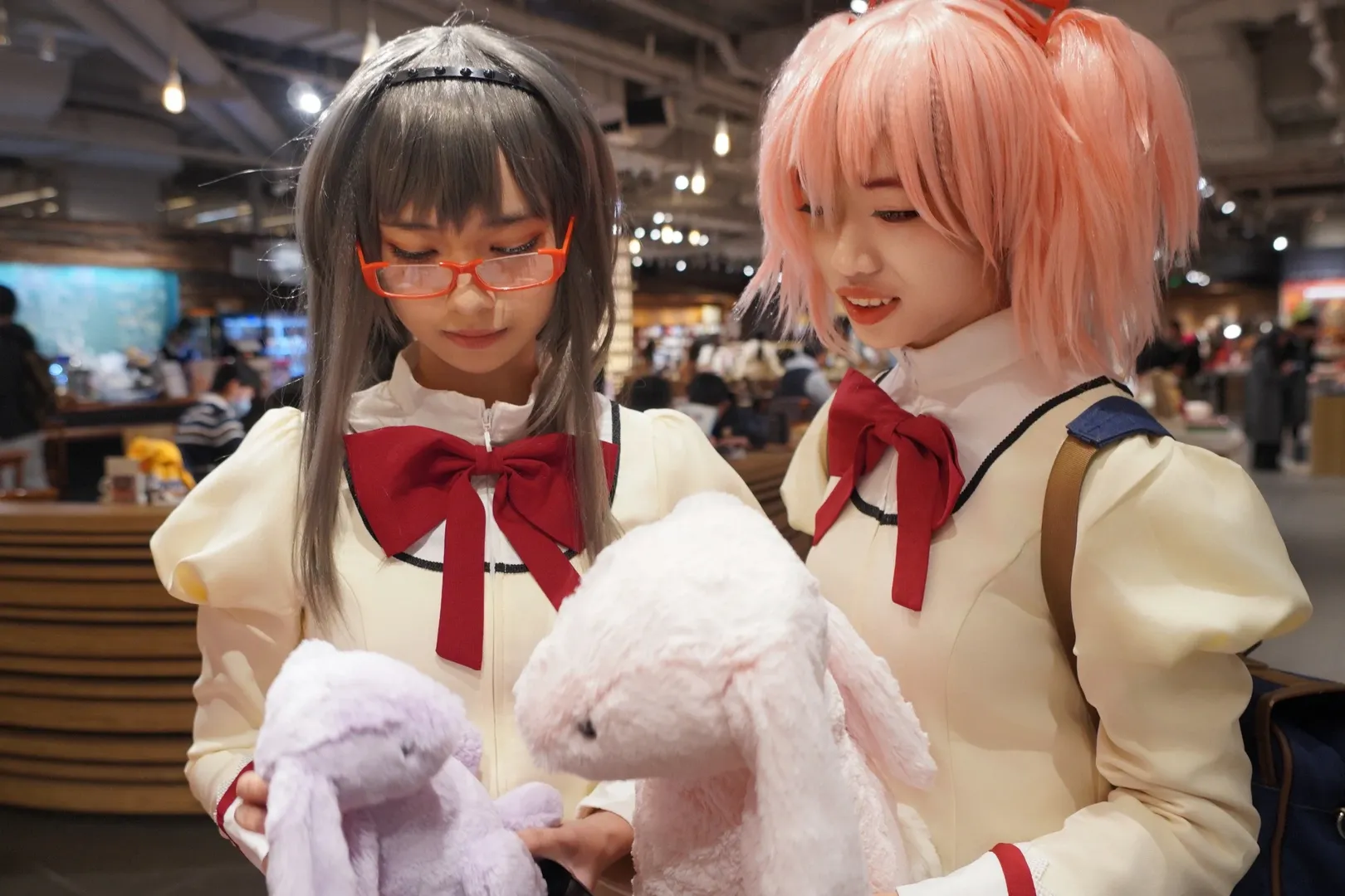 鹿目圆cos, 魔法少女小圆, 晓美焰cos, 丝袜cos, 圆焰贴贴