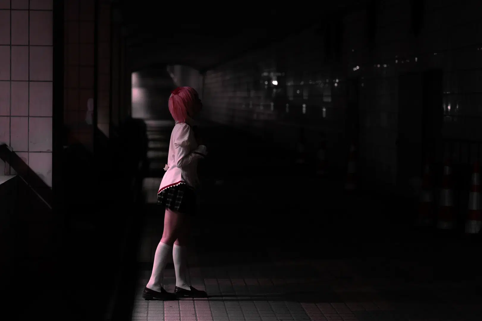 鹿目圆cos 魔法少女小圆雨夜正片 - 叙拉古黑帮尚雪兔 - 第2张