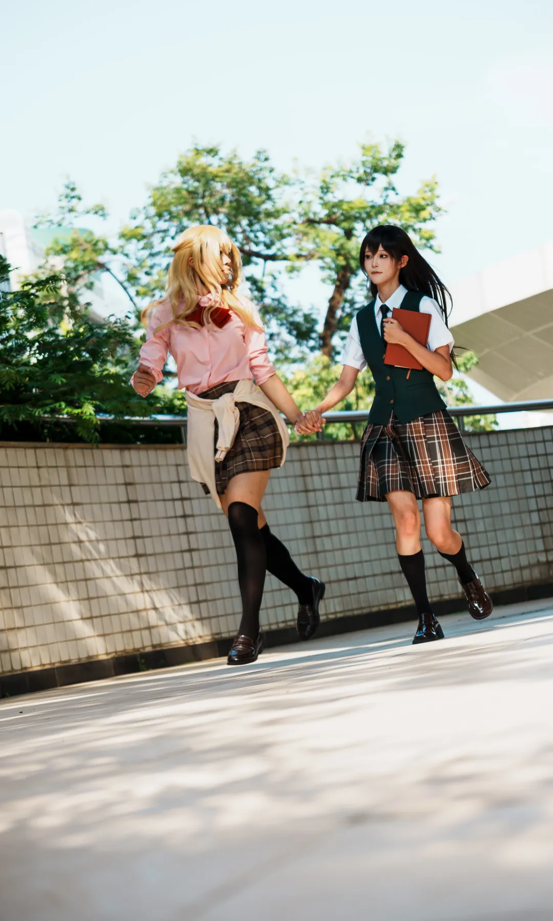 JK制服, 蓝原柚子cos, 柑橘味的香气, 蓝原芽衣cos, 长筒袜cos
