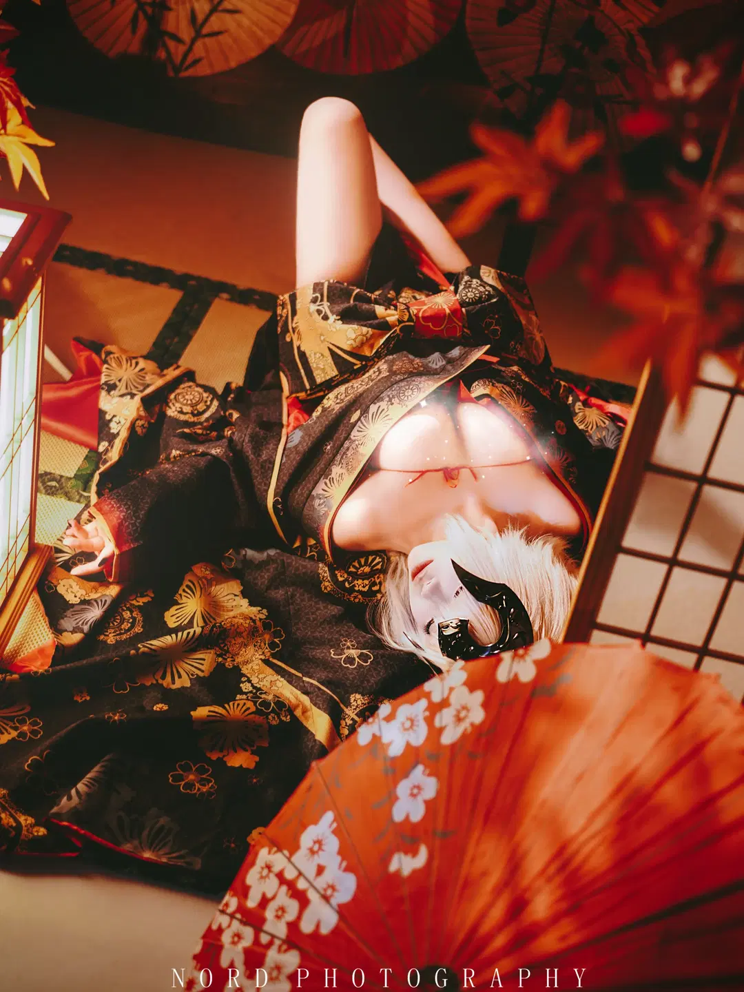 Fate/Grand Order, Japanese-style photoshoot, Jalter cosplay, Jeanne d'Arc Alter, Eyepatch