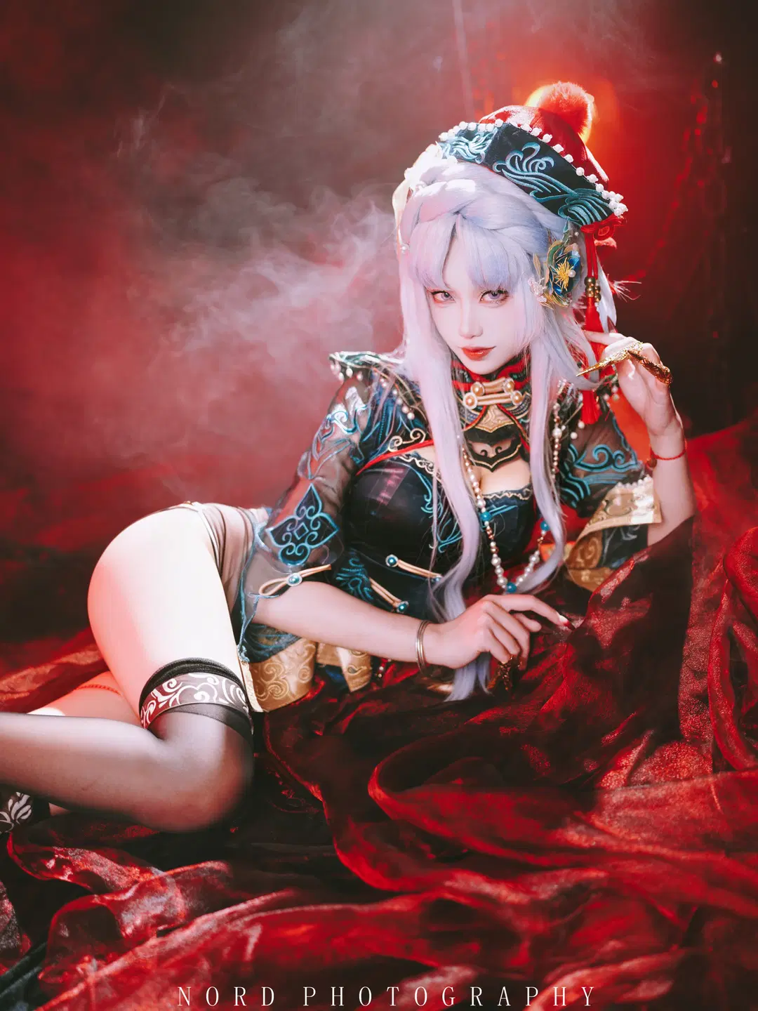 玉玲珑コスプレ, NARAKA: BLADEPOINT, コスプレ撮影, オーバーニーソックス, 中元節