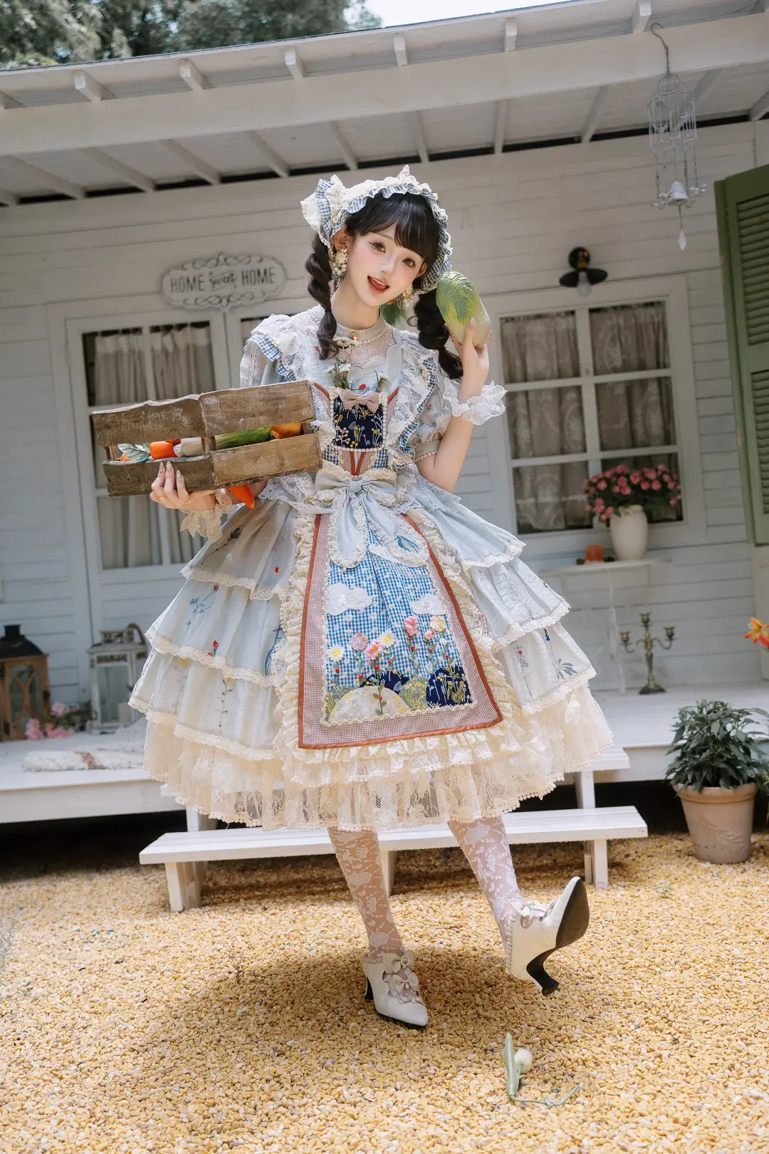 Lolita, 蕾丝丝袜, 古典玩偶, 田园风, 农场写真
