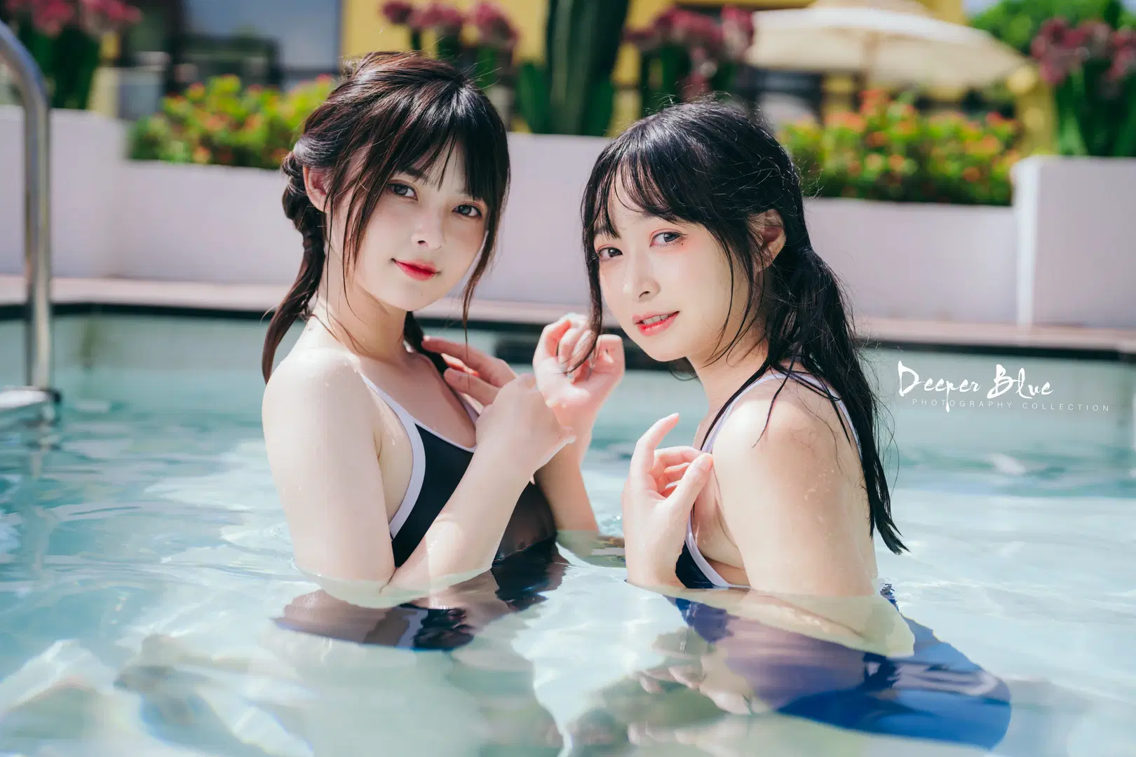Summer Outdoor Pool School Swimsuit Photoshoot by 小蓝同学摄影会 - Image 5