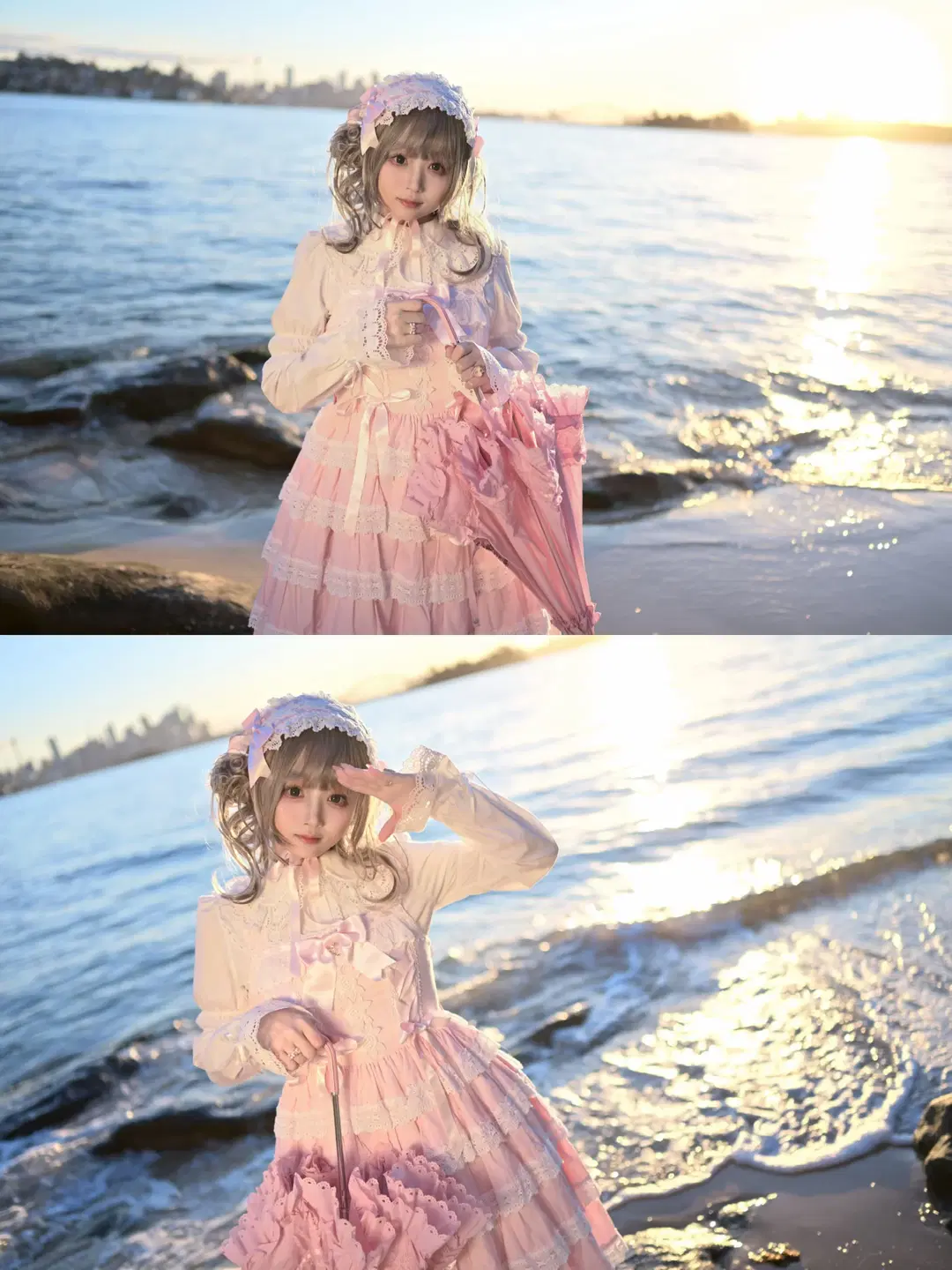 シドニー・ボークリューズハウスのロリータコーデ、ゴールデンアワーの海辺撮影ガイド - YOSHIRO_卓哥 - 12枚目