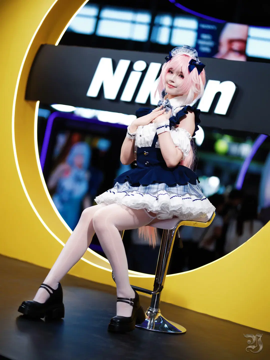 白丝, 女仆装cos, 猫娘cos, Chinajoy2026, 尼康展台