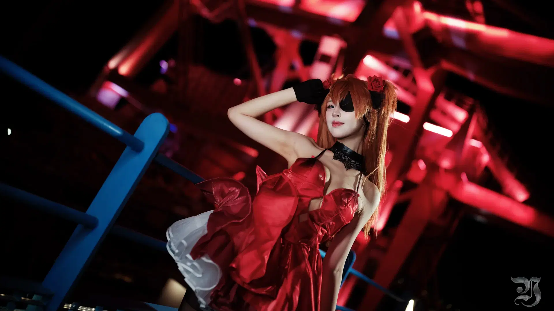 【明日香cos】新世纪福音战士红裙与三叉戟的夜色碰撞 - 跃动的小黑马 - 第2张