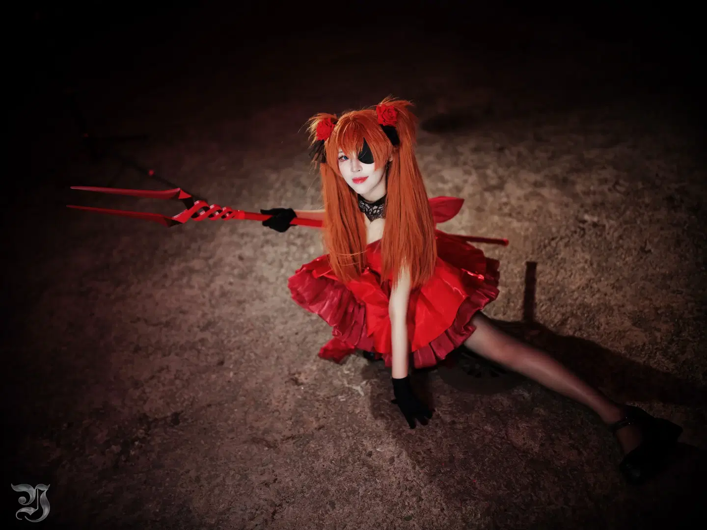 【明日香cos】新世纪福音战士红裙与三叉戟的夜色碰撞 - 跃动的小黑马 - 第7张