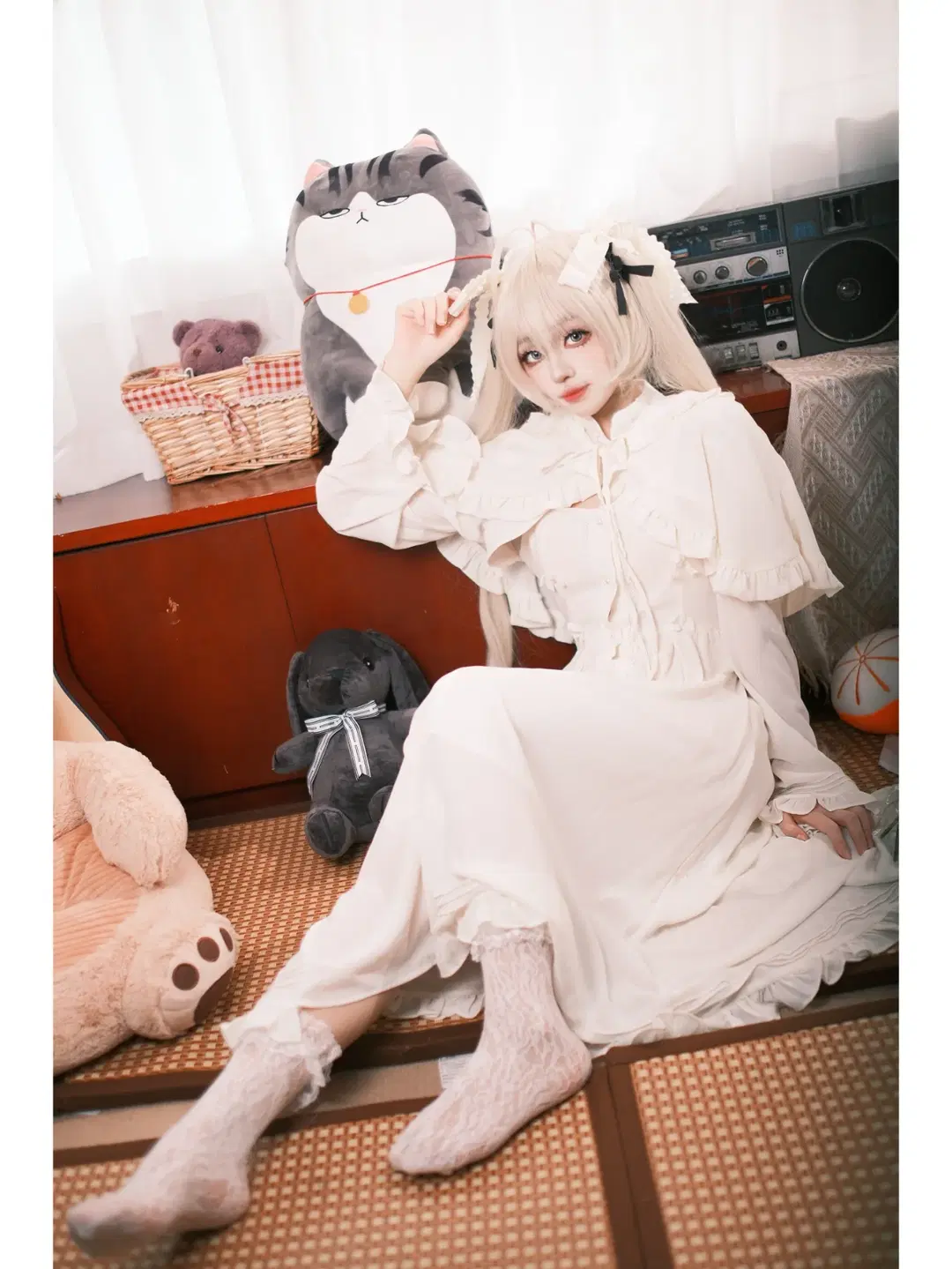二次元, cosplay, 穹妹cos, 洛丽塔洋装, 蕾丝袜