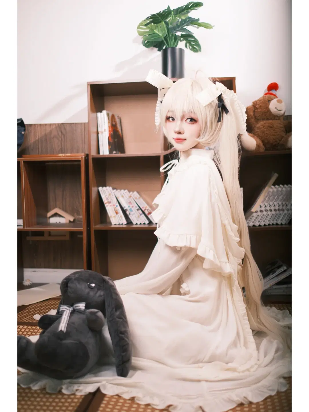 【春日野穹コスプレ】ツインテールと白ワンピの優しいおうち感 - 勇者A - 4枚目