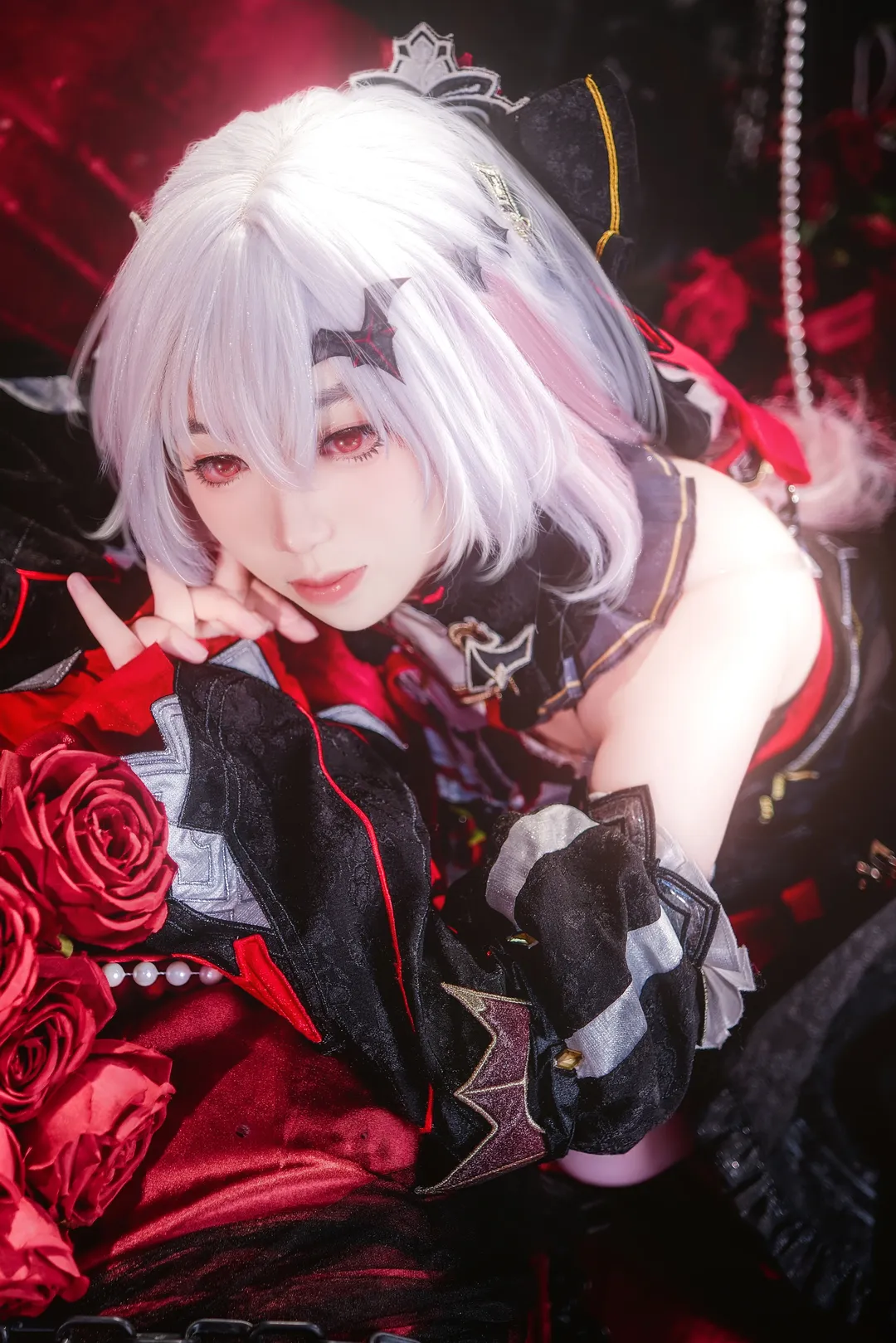 崩坏3, 哥特风, 黑丝, 德丽莎cos, 红玫瑰 - 第1张