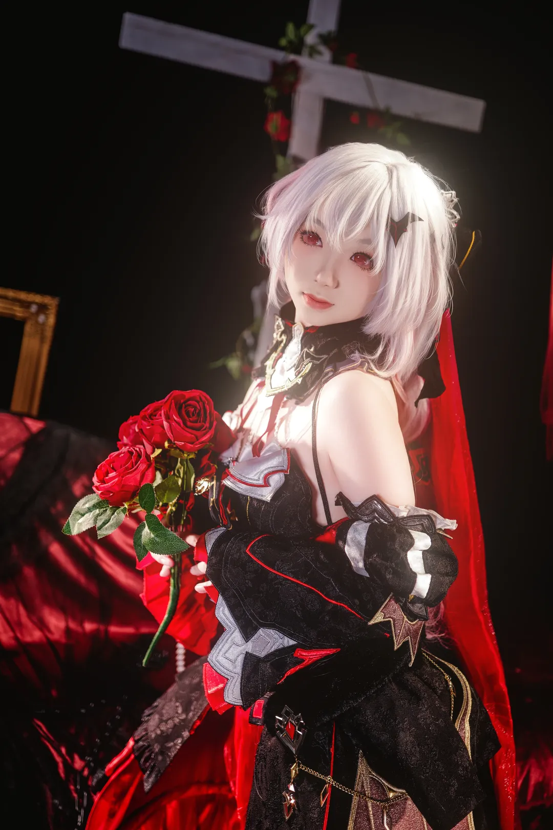 崩坏3, 哥特风, 黑丝, 德丽莎cos, 红玫瑰 - 第10张