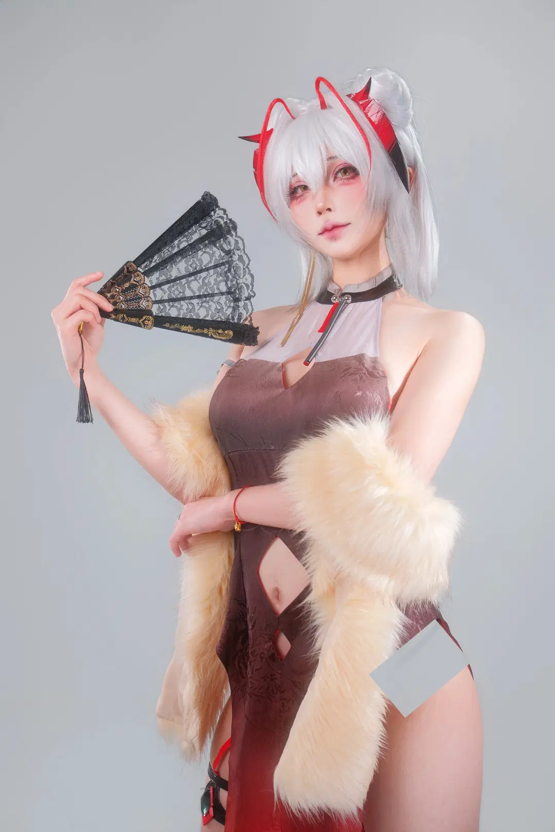 2D, Qipao, Arknights, Wishadel cosplay, Stockings