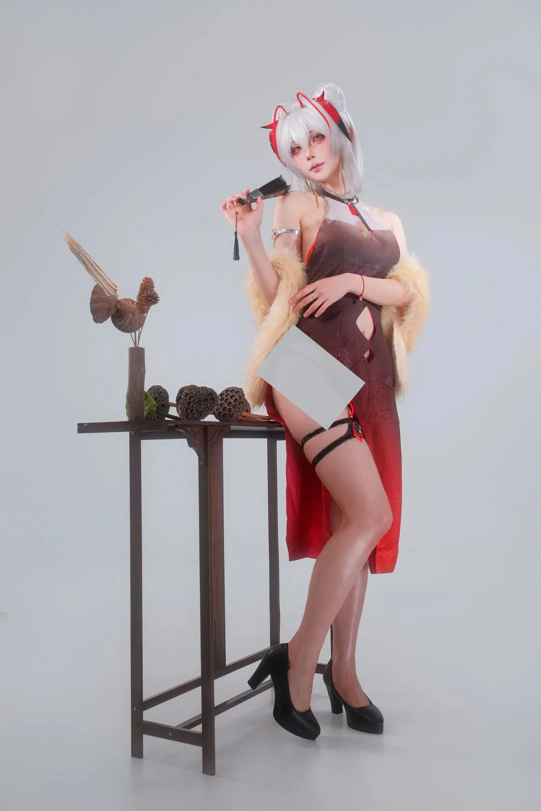 [Wishadel cosplay] Arknights: Dark Elegance in Qipao by 勇者A - Image 3