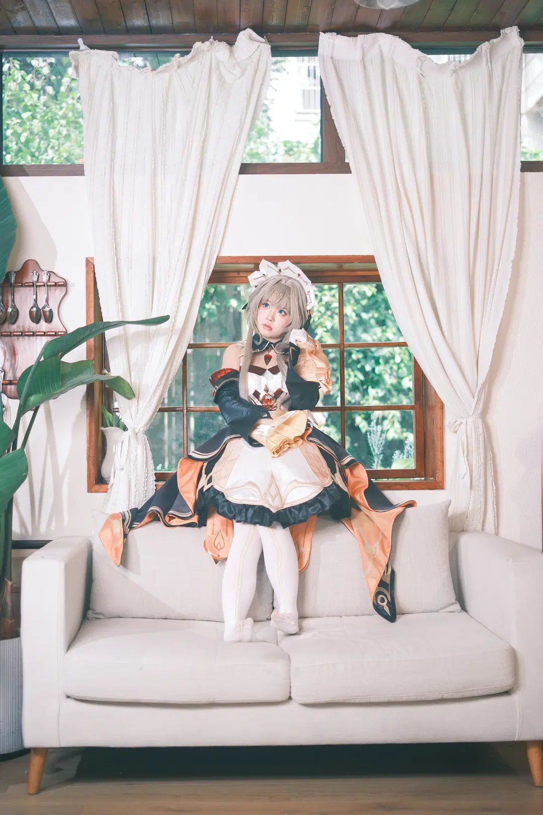 サンドローネ コスプレ, 原神, 二次元コスプレ, 白ストッキング, 原神コスプレ