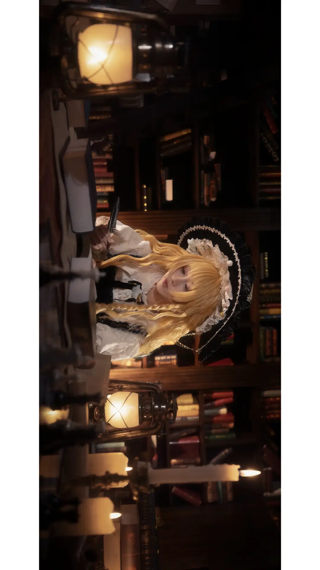 東方Project, 魔理沙コスプレ, 二次元コスプレ, 図書館写真, クラシックロリータ