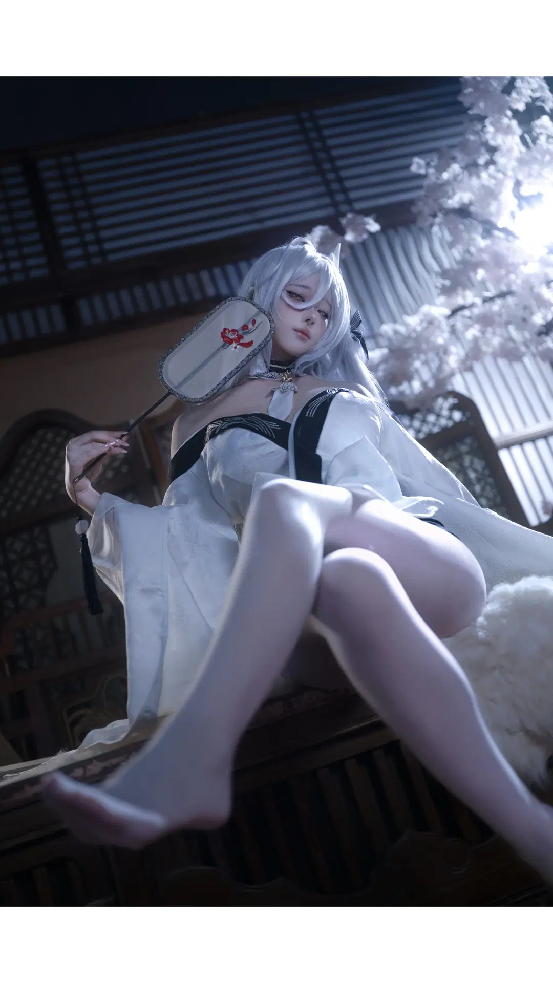 cosplay, 碧蓝航线, 白丝, 白凤cos, 病娇