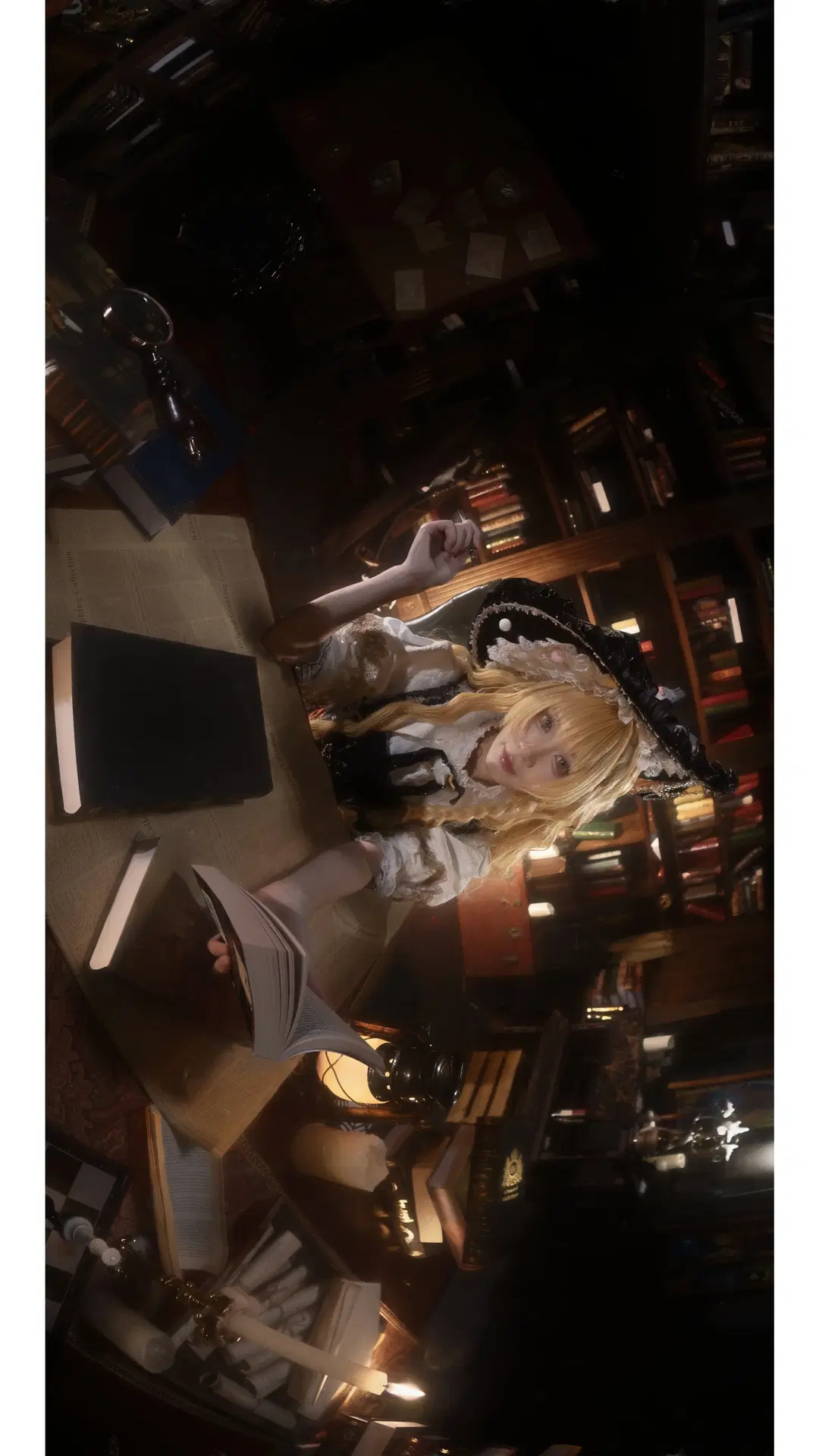 【魔理沙コスプレ】東方Project 魔法使いの図書館での静謐なひととき - 檞寄生 - 2枚目