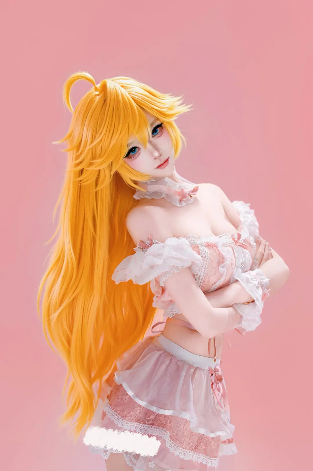 【Panty cos】吊帶襪天使私設，粉白蕾絲的甜美暴擊 - 江户川 - 第2張