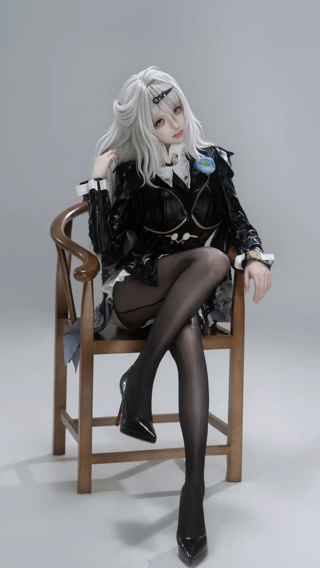 Zenless Zone Zero, Anime cosplay, Yixuan cosplay, Black tights outfit, Ink and Shadow cosplay
