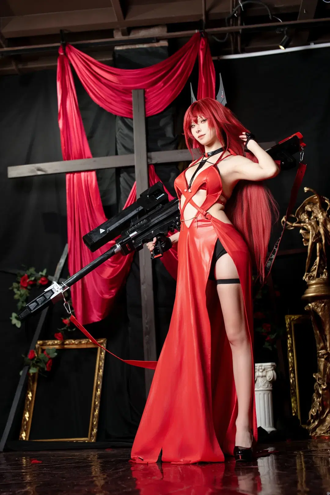 【小红帽cos】胜利女神妮姬的荒诞红礼服造型 - 丶Chisaki - 第6张