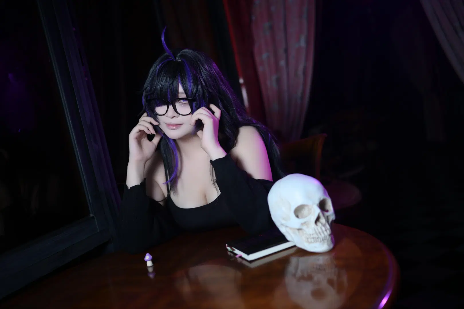 [レーベルコスプレ] 勝利の女神：NIKKE ダーク系大作、紫光チェッカーボードの下での没契的撮影 - 阿零 - 4枚目