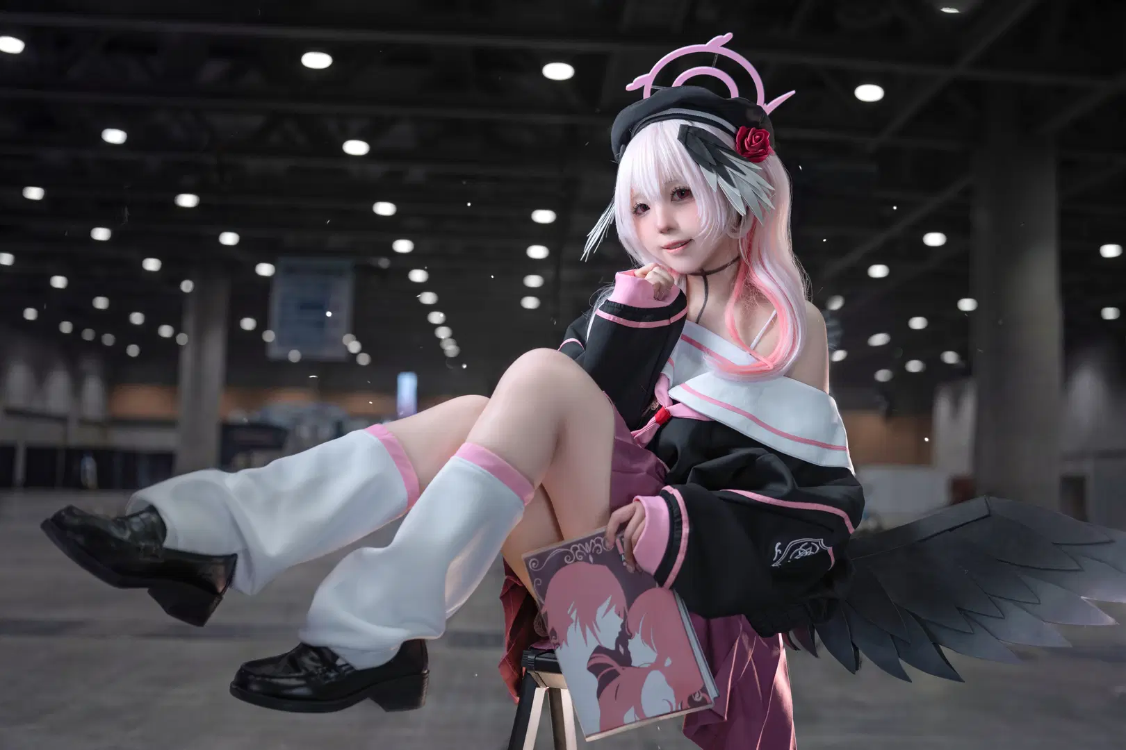 コスプレ, ブルーアーカイブ, アニメイベント, 下江コハル コスプレ, 白ストッキング